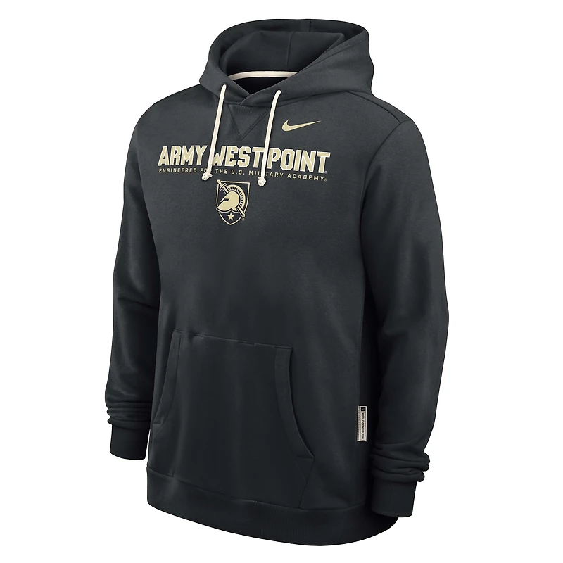Men's Nike Black Army Knights 2025 Sideline Standard Issue Dri-FIT Hoodie