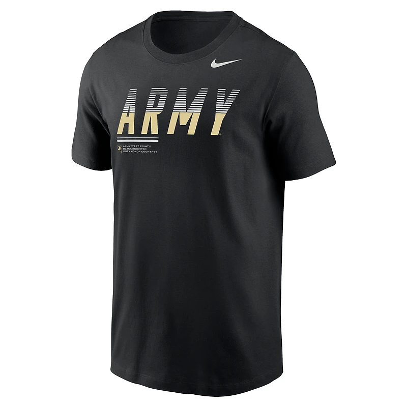 T-shirt Nike Black Knights 2026 Sideline Wordmark Legend Dri-FIT pour homme