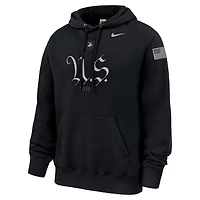 Men's Nike Black Army Knights 250 Collection Club Fleece Hoodie