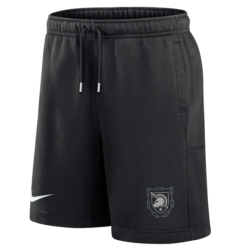 Men's Nike Black Army Knights 250 Collection Club Fleece Shorts