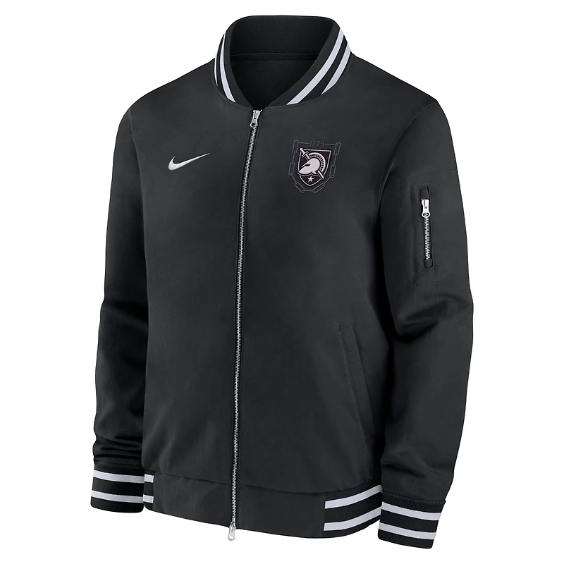 Men's Nike Black Army Knights 250 Collection Full-Zip Bomber Jacket