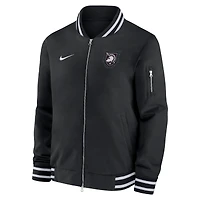 Men's Nike Black Army Knights 250 Collection Full-Zip Bomber Jacket