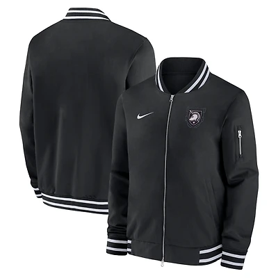Men's Nike Black Army Knights 250 Collection Full-Zip Bomber Jacket