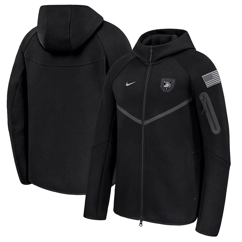 Men's Nike Black Army Knights 250 Collection Tech Fleece Full-Zip Hoodie