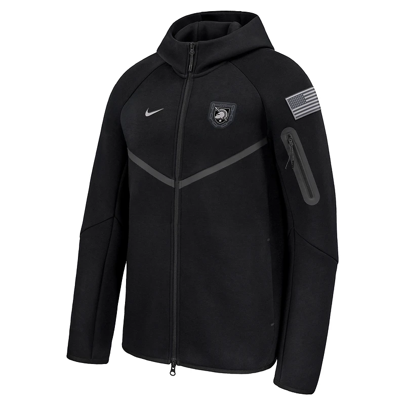 Men's Nike Black Army Knights 250 Collection Tech Fleece Full-Zip Hoodie