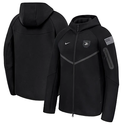 Men's Nike Black Army Knights 250 Collection Tech Fleece Full-Zip Hoodie