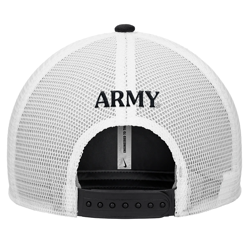 Men's Nike Black Army Black Knights Rise Trucker Dri-FIT Adjustable Hat