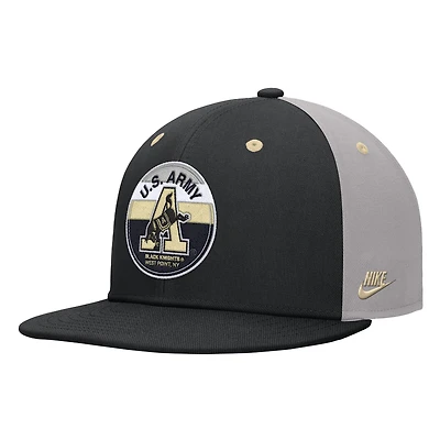 Casquette Nike Black Army Black Knights Vintage Patch Snapback pour homme