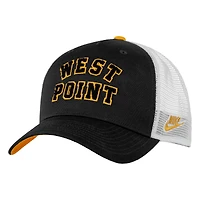 Casquette trucker ajustable Nike Black Knights West Point Classic Collection Rise pour homme, couleur Black Army, collection Black Knights.
