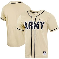 Maillot de baseball réplique Nike Gold Army Black Knights pour homme, entièrement boutonné