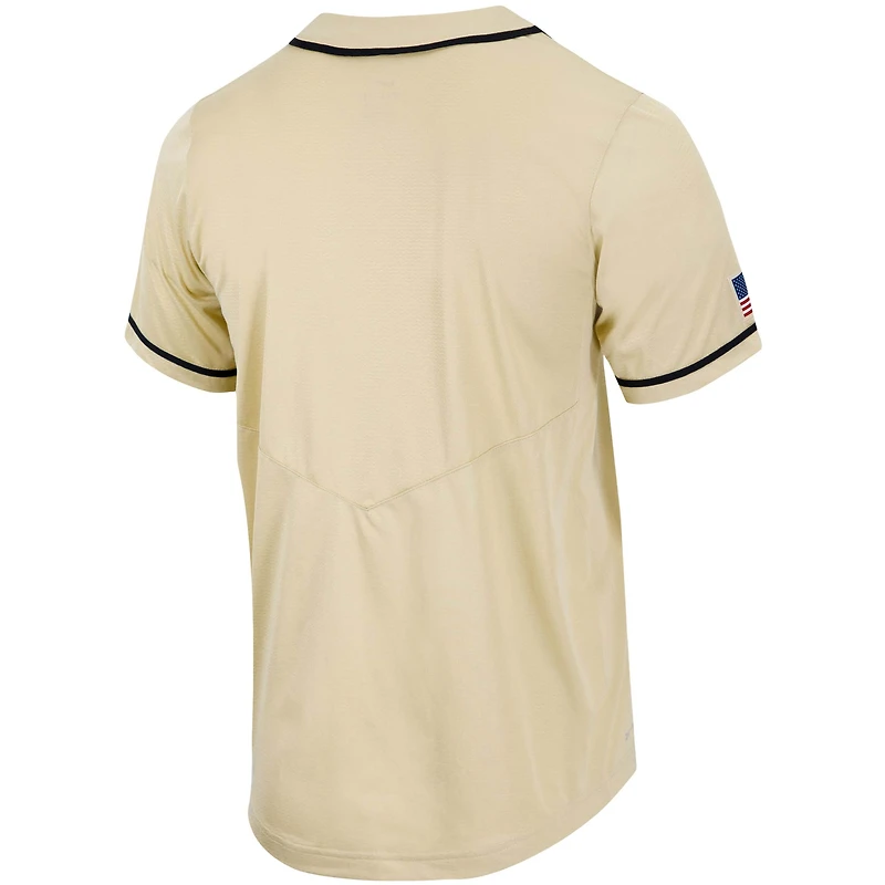 Men's Nike Gold Army Black Knights Replica Full-Button Baseball Jersey