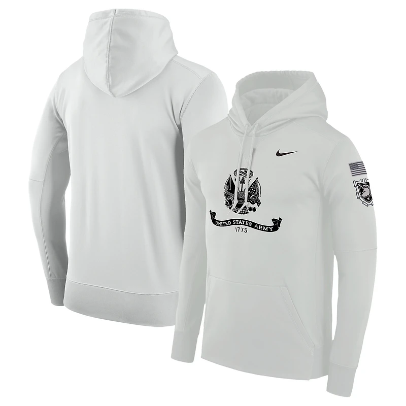 Men's Nike Gray Army Black Knights 250 Collection Therma Hoodie