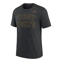 T-shirt Nike Heather Charcoal Army Black Knights pour homme, collection classique West Point, mélange tricolore