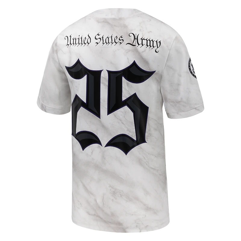 Maillot de match Nike pour homme n° 25 Blanc Armée Black Knights Collection 250