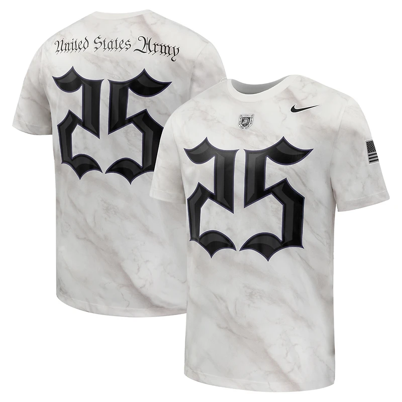 Men's Nike #25 White Army Black Knights 250 Collection Replica Jersey T-Shirt