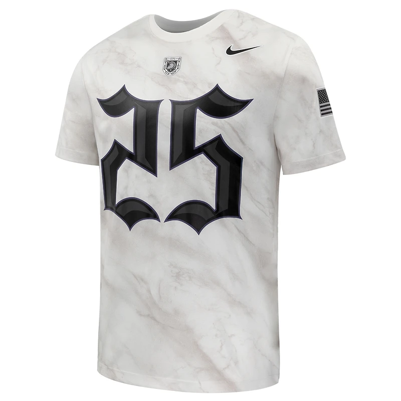 Men's Nike #25 White Army Black Knights 250 Collection Replica Jersey T-Shirt