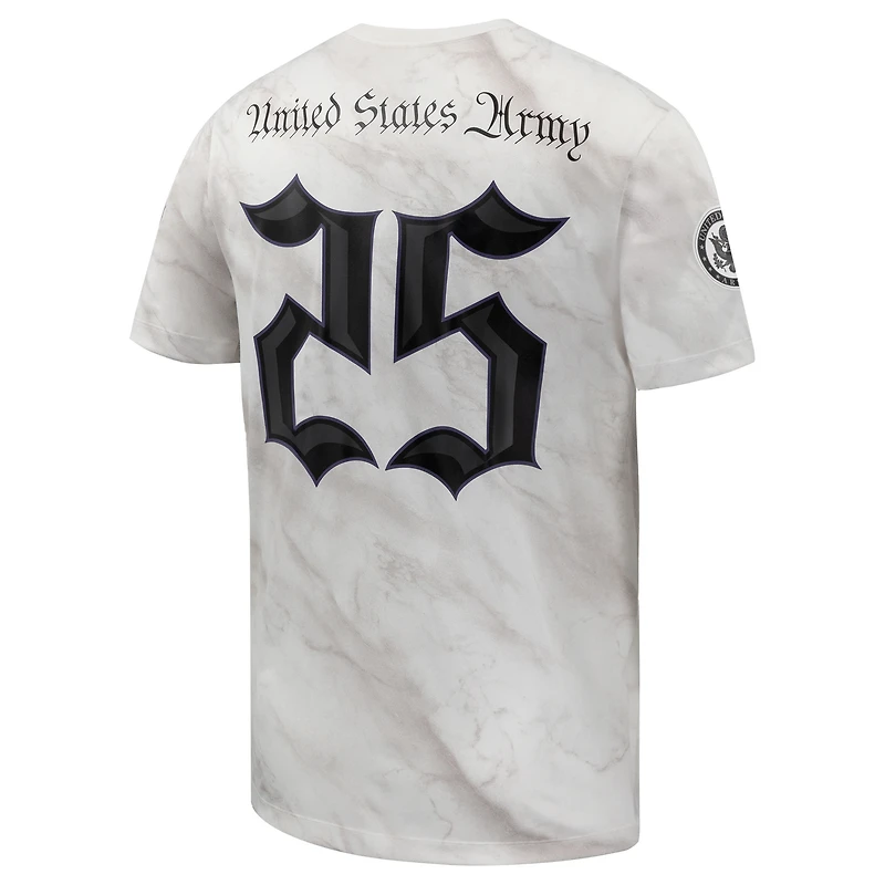 Men's Nike #25 White Army Black Knights 250 Collection Replica Jersey T-Shirt