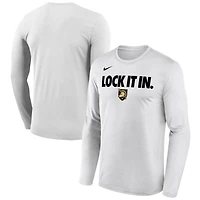 Men's Nike  White Army Black Knights 2026 On-Court Bench Long Sleeve T-Shirt