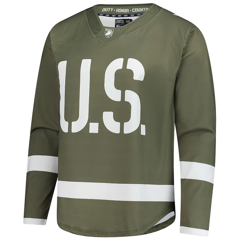 Men's Olive Army Black Knights Replica Hockey Jersey