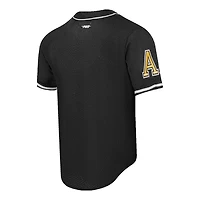 Maillot de baseball à boutons complets en maille Pro Standard Black Army Knights pour hommes
