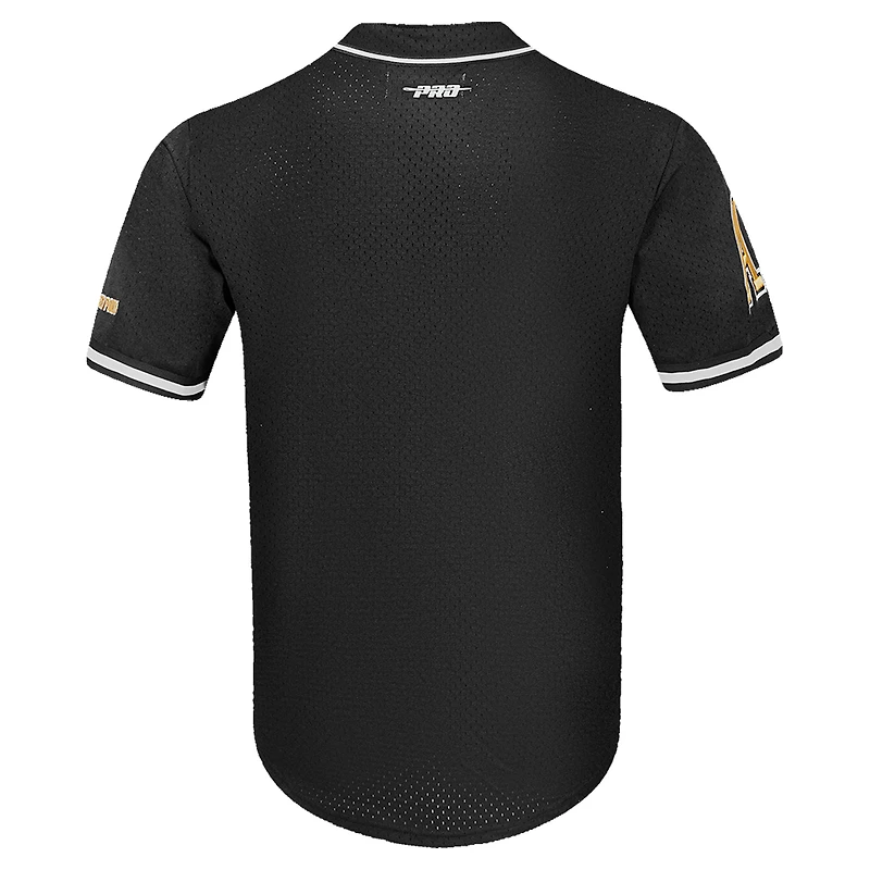 Maillot de baseball à boutons complets en maille Pro Standard Black Army Knights pour hommes