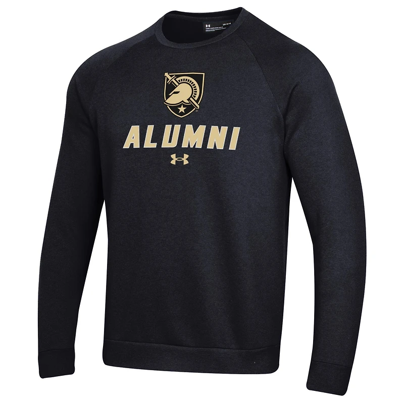 Men's Under Armour Black Army Knights Alumni Rival Fleece Pullover Sweatshirt