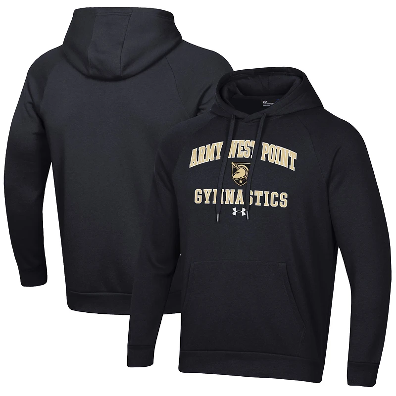Men's Under Armour Black Army Knights Gymnastics All Day Fleece Pullover Hoodie
