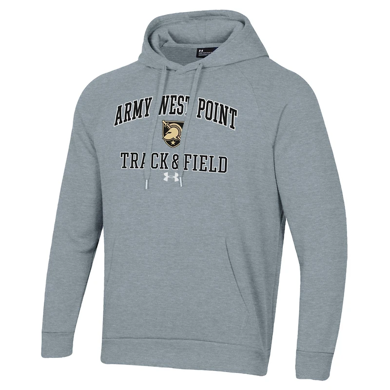 Men's Under Armour  Gray Army Black Knights Track & Field All Day Fleece Pullover Hoodie