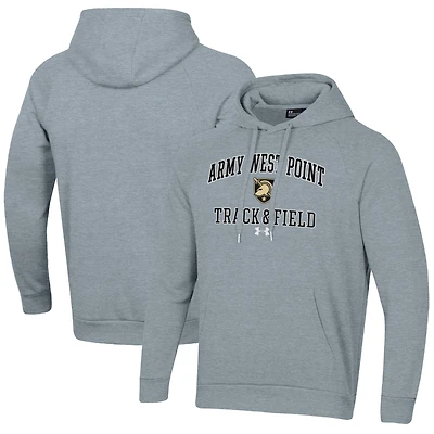 Men's Under Armour  Gray Army Black Knights Track & Field All Day Fleece Pullover Hoodie