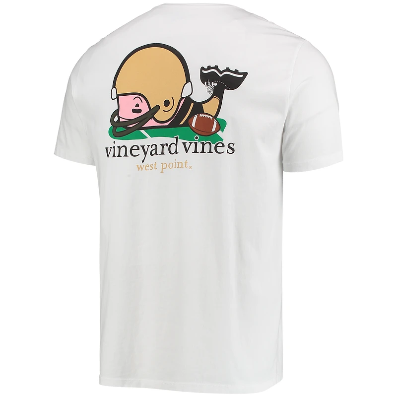 Vineyard Vines White Army Black Knights Football Whale T-shirt pour homme