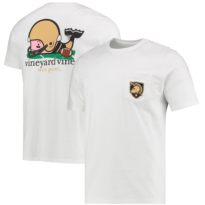 Vineyard Vines White Army Black Knights Football Whale T-shirt pour homme