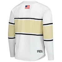 Maillot de hockey réplique des Black Knights l'armée blanche pour hommes
