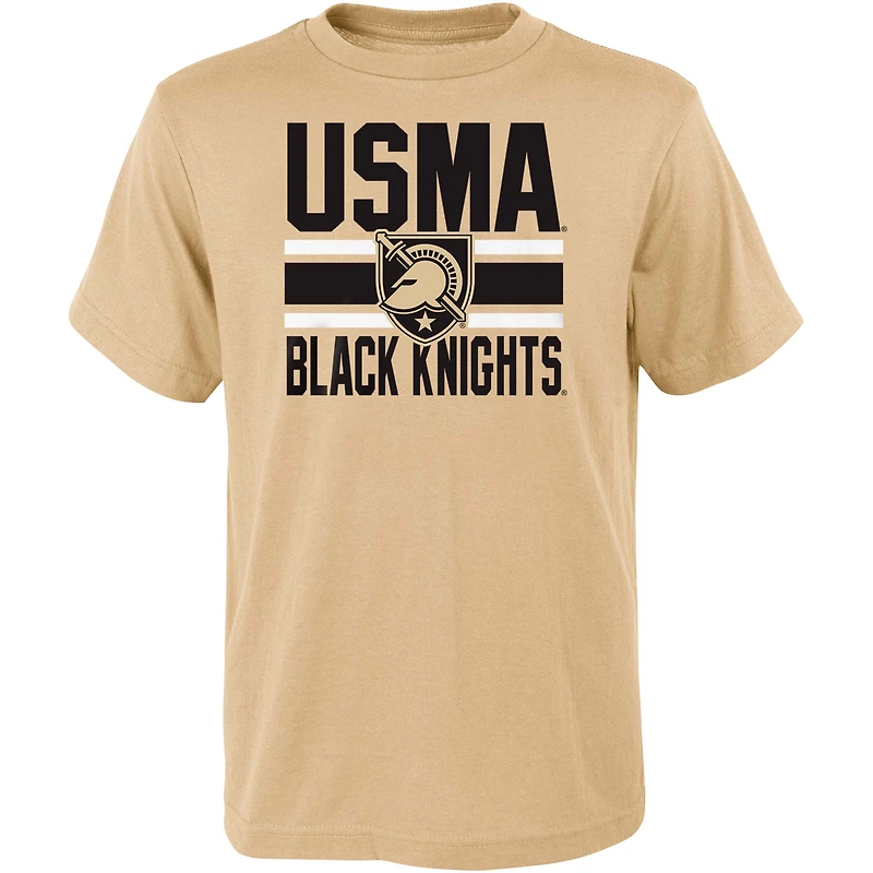 Pack combo de t-shirts à manches courtes et longues Black Knights l'armée noire/or pour enfants d'âge préscolaire