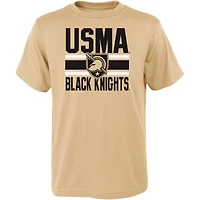 Pack combo de t-shirts à manches courtes et longues Black Knights l'armée noire/or pour enfants d'âge préscolaire