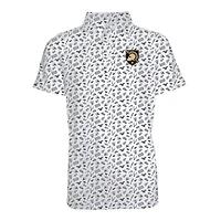 Polo Performance à imprimé intégral Tom pour enfant, blanc/gris, Army Black Knights