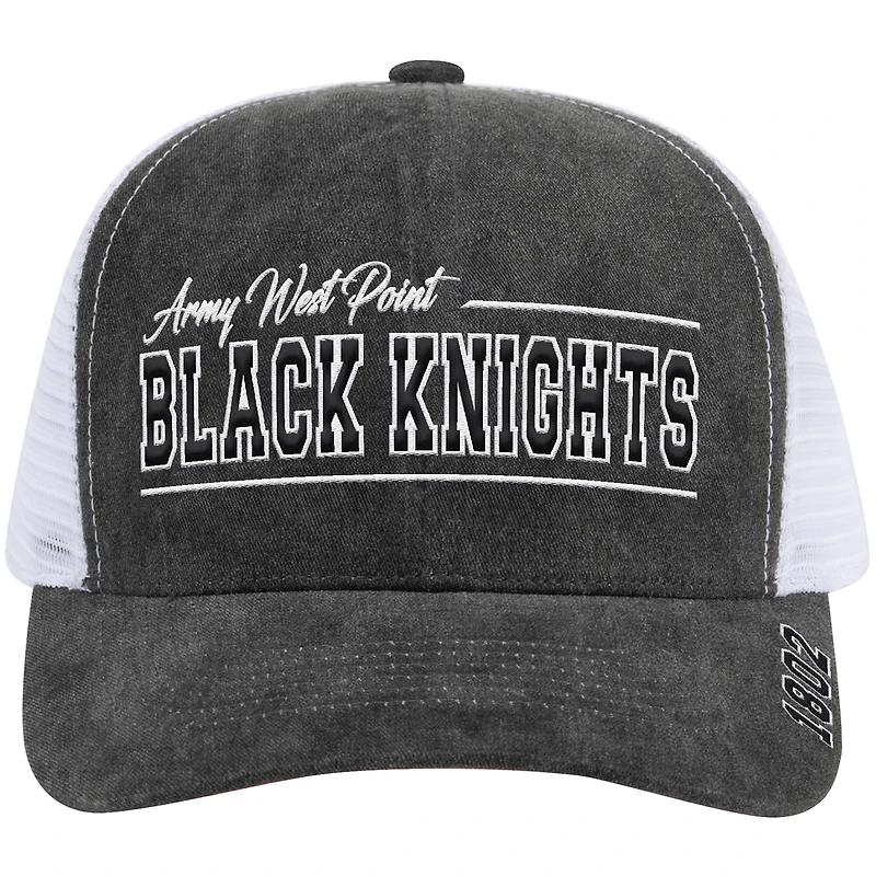 Unisex Colosseum Gray Army Black Knights Billy 2400 Adjustable Trucker Hat