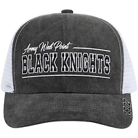 Unisex Colosseum  Gray Army Black Knights Billy 2400 Adjustable Trucker Hat