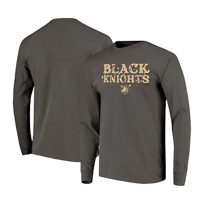Unisex Image One  Charcoal Army Black Knights String Lights Comfort Color Long Sleeve T-Shirt