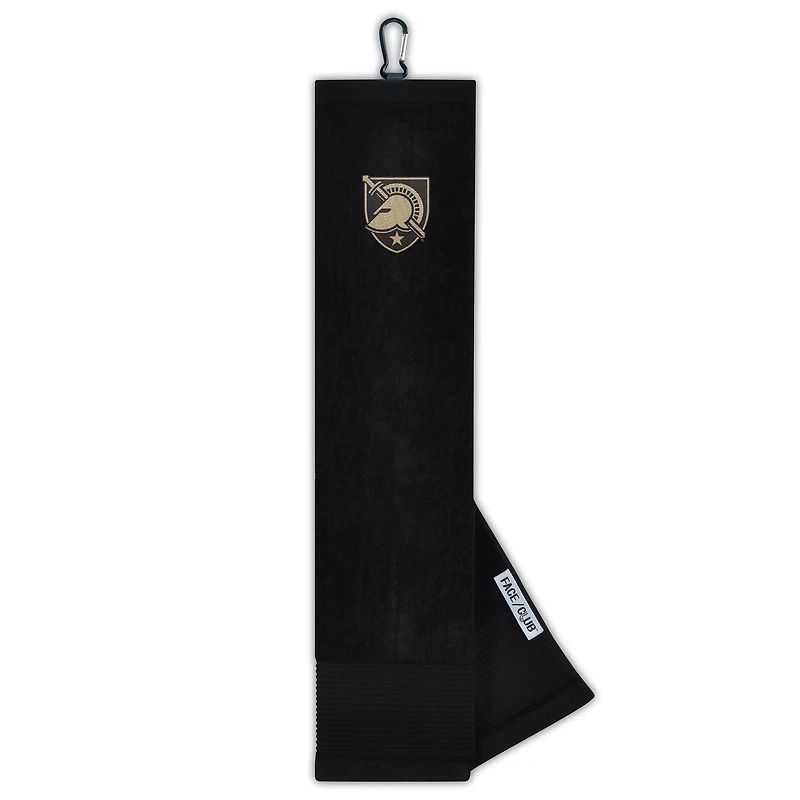 Serviette de golf WinCraft Army Black Knights 16" x 25" brodée à trois volets pour le visage et le club