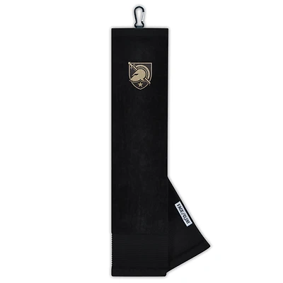 Serviette de golf WinCraft Army Black Knights 16" x 25" brodée à trois volets pour le visage et le club
