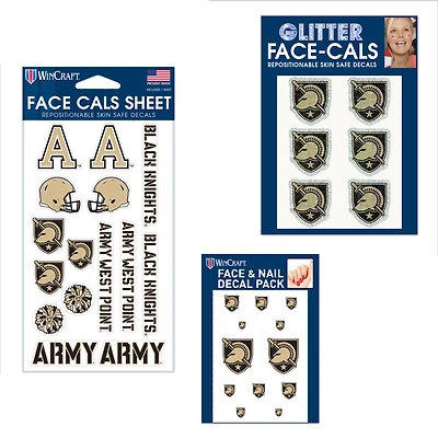Ensemble de tatouages ​​sans eau WinCraft Army Black Knights 4" x 7"