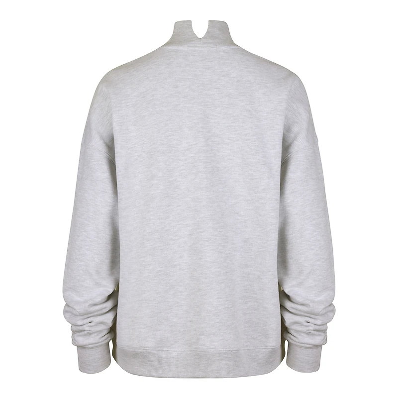 Women's '47  Gray Army Black Knights Laurel Arch Mock Neck Sweatshirt