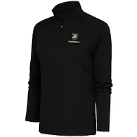 Women's Antigua  Black Army Knights Football Tribute Half-Zip Pullover Top