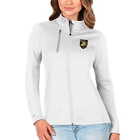 Veste zippée intégrale Antigua pour femme, coloris blanc/argent, style Army Black Knights Generation