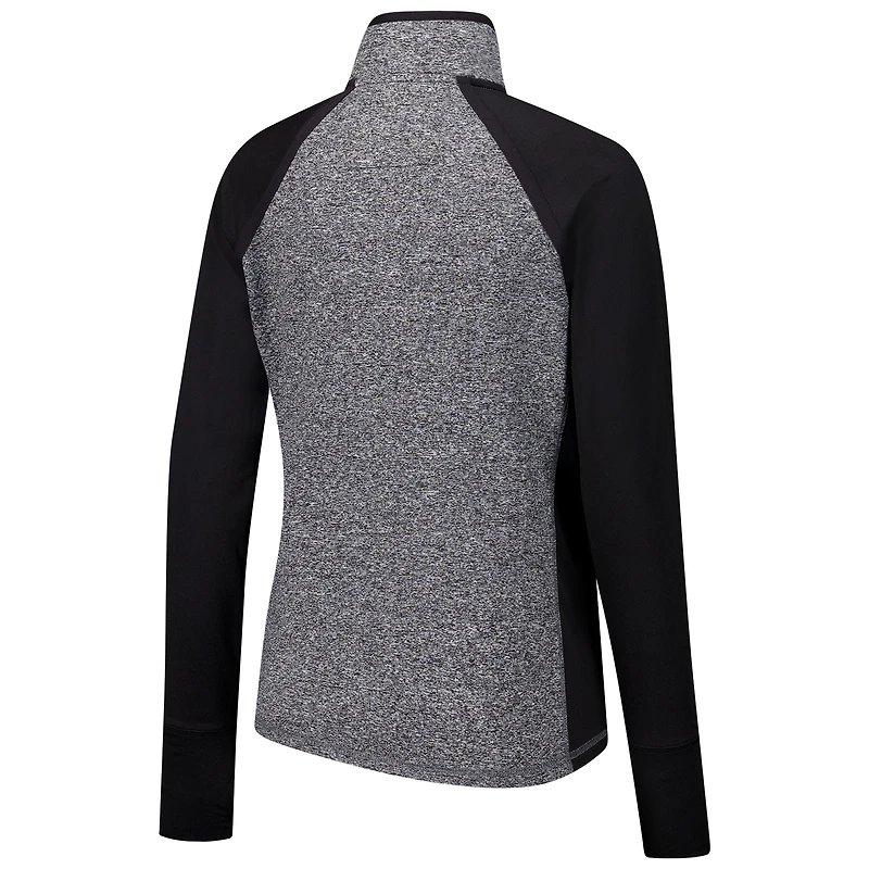 Veste à glissière quart de tour raglan Army Black Knights Finalist pour femme, noir/gris chiné