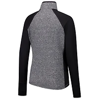 Veste à glissière quart de tour raglan Army Black Knights Finalist pour femme, noir/gris chiné