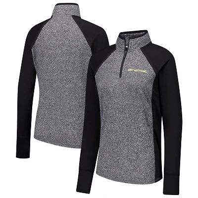 Veste à glissière quart de tour raglan Army Black Knights Finalist pour femme, noir/gris chiné