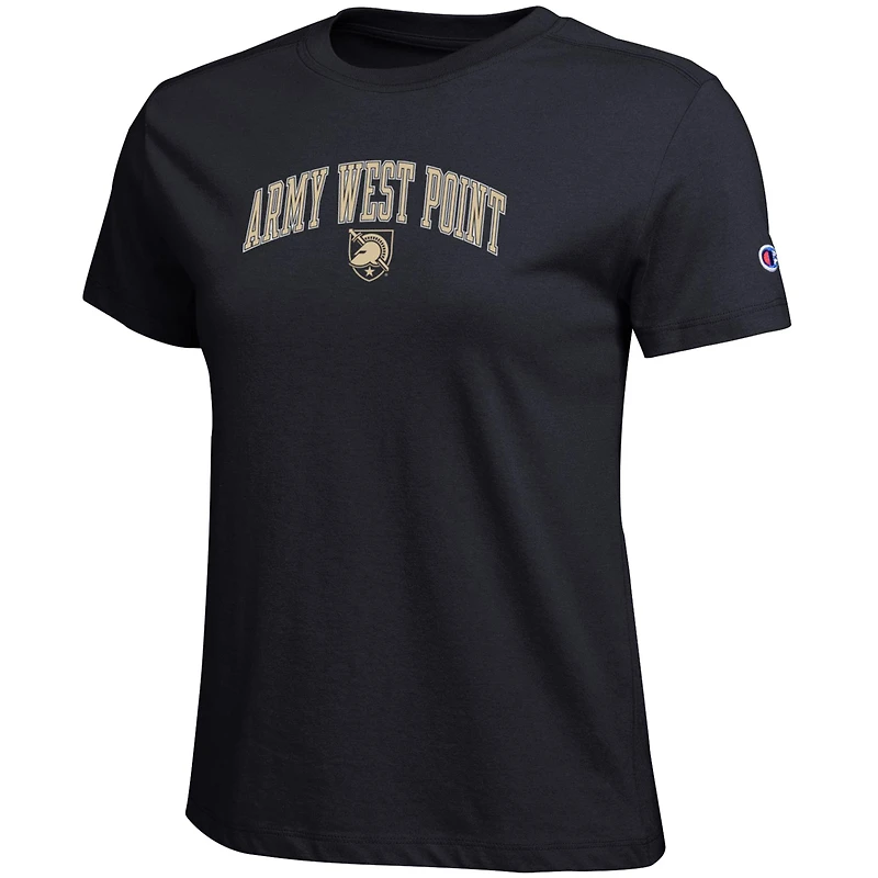 Women's Champion  Black Army Knights Arched Over Logo T-Shirt