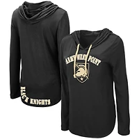 T-shirt à manches longues et capuche léger Colosseum Black Army Knights My Lover pour femme