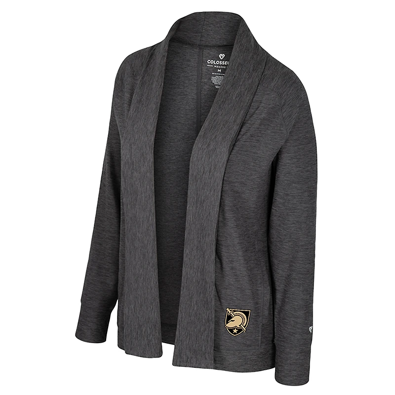 Women's Colosseum  Charcoal Army Black Knights Dash Cardigan